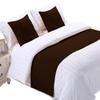 5 Piece Bed Runner Scarf Protector SDipcover Bed Decorative Scarf for Bedroom Hotel Wedding Room - 800 TC-100% Egyptian Cotton, Solid (King, Chocolate) view 2
