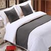 5 Piece Bed Runner Scarf Protector SDipcover Bed Decorative Scarf for Bedroom Hotel Wedding Room - 800 TC-100% Egyptian Cotton, Solid (California King, Dark Grey) view 1