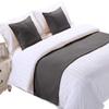 5 Piece Bed Runner Scarf Protector SDipcover Bed Decorative Scarf for Bedroom Hotel Wedding Room - 800 TC-100% Egyptian Cotton, Solid (California King, Dark Grey) view 2
