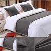 5 Piece Bed Runner Scarf Protector SDipcover Bed Decorative Scarf for Bedroom Hotel Wedding Room - 800 TC-100% Egyptian Cotton, Solid (California King, Dark Grey) view 3