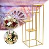 CeRaBuRET Gold 100CM High 4 Layer Wedding Decoration Rack, Gold Road Lead Flower Metal Centerpiece Wedding Supply, Mental Flower Stand For Parties view 4