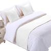 3 Piece Bed Runner Scarf Protector SDipcover Bed Decorative Scarf for Bedroom Hotel Wedding Room - 800 TC-100% Egyptian Cotton, Solid (Twin, White) view 2