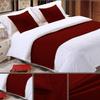 5 Piece Bed Runner Scarf Protector SDipcover Bed Decorative Scarf for Bedroom Hotel Wedding Room - 800 TC-100% Egyptian Cotton, Solid (California King, Burgundy) view 3