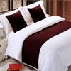 3 Piece Bed Runner Scarf Protector SDipcover Bed Decorative Scarf for Bedroom Hotel Wedding Room - 800 TC-100% Egyptian Cotton, Solid (Queen, Wine) view 1