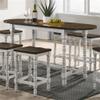 Furniture of America Birch Wood Counter Height Table with Drop Leaf in Walnut view 2