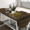 Furniture of America Birch Wood Counter Height Table with Drop Leaf in Walnut view 4