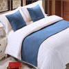 5 Piece Bed Runner Scarf Protector SDipcover Bed Decorative Scarf for Bedroom Hotel Wedding Room - 800 TC-100% Egyptian Cotton, Solid (Twin, Medium Blue) view 1