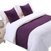 5 Piece Bed Runner Scarf Protector SDipcover Bed Decorative Scarf for Bedroom Hotel Wedding Room - 800 TC-100% Egyptian Cotton, Solid (Twin, Plum) view 2