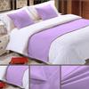 5 Piece Bed Runner Scarf Protector SDipcover Bed Decorative Scarf for Bedroom Hotel Wedding Room - 800 TC-100% Egyptian Cotton, Solid (Queen, Lilac) view 3