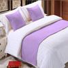 5 Piece Bed Runner Scarf Protector SDipcover Bed Decorative Scarf for Bedroom Hotel Wedding Room - 800 TC-100% Egyptian Cotton, Solid (California King, Lilac) view 1
