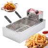 3000W Electric Deep Fat Fryer, 12L Double Fryer with Lids and 2 Oil Basketes, 60-250C Adjustable Temperature, Easy Clean Removable Basket, Lid & Non-Slip Feet, for Home Commercial view 1