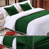 5 Piece Bed Runner Scarf Protector SDipcover Bed Decorative Scarf for Bedroom Hotel Wedding Room - 800 TC-100% Egyptian Cotton, Solid (California King, Green) view 2