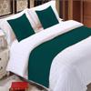 1 Piece Bed Runner Scarf Protector SDipcover Bed Decorative Scarf for Bedroom Hotel Wedding Room - 800 TC-100% Egyptian Cotton, Solid (Queen, Teal) view 1