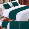 1 Piece Bed Runner Scarf Protector SDipcover Bed Decorative Scarf for Bedroom Hotel Wedding Room - 800 TC-100% Egyptian Cotton, Solid (Queen, Teal) view 2