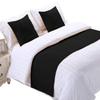 5 Piece Bed Runner Scarf Protector SDipcover Bed Decorative Scarf for Bedroom Hotel Wedding Room - 800 TC-100% Egyptian Cotton, Solid (King, Black) view 2