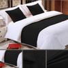 5 Piece Bed Runner Scarf Protector SDipcover Bed Decorative Scarf for Bedroom Hotel Wedding Room - 800 TC-100% Egyptian Cotton, Solid (King, Black) view 3