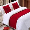 1 Piece Bed Runner Scarf Protector SDipcover Bed Decorative Scarf for Bedroom Hotel Wedding Room - 800 TC-100% Egyptian Cotton, Solid (King, Red) view 1