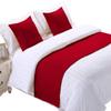 1 Piece Bed Runner Scarf Protector SDipcover Bed Decorative Scarf for Bedroom Hotel Wedding Room - 800 TC-100% Egyptian Cotton, Solid (King, Red) view 2