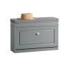 Haotian Shoe Storage Bench with Cushion, Grey Narrow Shoe Rack for Entryway, Small Shoe Cabinet with 2 Tiers Flip-Drawer, Closet Hallway Mudroom FSR82-L-HG view 1