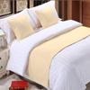 3 Piece Bed Runner Scarf Protector SDipcover Bed Decorative Scarf for Bedroom Hotel Wedding Room - 800 TC-100% Egyptian Cotton, Solid (California King, Ivory) view 1