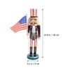 LUOZZY Christmas Nutcracker Decoration Wooden Nutcracker Figures with Flag Nutcracker Soldier Tabletop Ornament, 38cm view 2