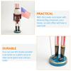 LUOZZY Christmas Nutcracker Decoration Wooden Nutcracker Figures with Flag Nutcracker Soldier Tabletop Ornament, 38cm view 4