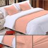 3 Piece Bed Runner Scarf Protector SDipcover Bed Decorative Scarf for Bedroom Hotel Wedding Room - 800 TC-100% Egyptian Cotton, Solid (Twin, Peach) view 3