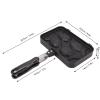 Tissting 8.9 x 14.4 x 1.4in Taiyaki Fish 4 Trays Shaped Cake Maker Waffle Pan Double Pan Mold Non Stick Taiyaki Double Baking Pan with Anti Scalding Handle for Home DIY Cooking Party Dessert view 2
