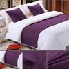 5 Piece Bed Runner Scarf Protector SDipcover Bed Decorative Scarf for Bedroom Hotel Wedding Room - 800 TC-100% Egyptian Cotton, Solid (California King, Plum) view 3