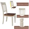 6-Piece Kitchen Table Set, Farmhouse Rustic Dining Table Set Wooden Kitchen Dining Room Table Set with 4 Dining Chairs and Bench, Dining Set with Drawer Easy Assembly, for Kitchen Dining Room view 3