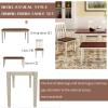6-Piece Kitchen Table Set, Farmhouse Rustic Dining Table Set Wooden Kitchen Dining Room Table Set with 4 Dining Chairs and Bench, Dining Set with Drawer Easy Assembly, for Kitchen Dining Room view 4