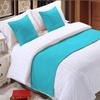 5 Piece Bed Runner Scarf Protector SDipcover Bed Decorative Scarf for Bedroom Hotel Wedding Room - 800 TC-100% Egyptian Cotton, Solid (King, Turquoise Blue) view 1