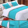 5 Piece Bed Runner Scarf Protector SDipcover Bed Decorative Scarf for Bedroom Hotel Wedding Room - 800 TC-100% Egyptian Cotton, Solid (King, Turquoise Blue) view 3