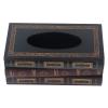 10.25.63.9in Tissue Box Holder Rectangular Vintage Antique Book Paper Napkin Dispenser Painted Book Appearance Paper Napking Dispenser for Home Restaurant Office Desk view 1