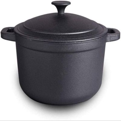 Cast Iron Cooker Thick Iron Pot Non-Stick Pot Soup Uncoated Manual Pot Induction Cooker Universal Binaural Stew Pot