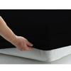 1 Piece Fitted Sheet with Elastic All Around - Fits Mattress Upto 18 inches Ultra Soft Egyptian Cotton Real 600 Thread Count Soft Breathable Twin Extra Long Size Black Solid Color view 3