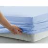 1 Piece Fitted Sheet with Elastic All Around - Fits Mattress Upto 18 inches Ultra Soft Egyptian Cotton Real 600 Thread Count Soft Breathable Olympic Queen Size Sky Blue Solid Color view 3