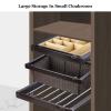 BELUND Wardrobe Pull Blue Cloakroom Storage Box, Damping Automatic Reset Cabinet Cutlery Box, Adjustable Width to Fit Most Wardrobes or Cabinets (Size : 564-624mm) view 3