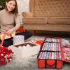 ProPik Wrapping Paper Storage Containers | Gift Wrap Organizer Under Bed 41x14x6 Fits 18-24 Rolls Fit Up to 40 Long Roll Wrap Storage Box Holder with Pockets for Ribbon Bows & Accessories (Red) view 2