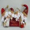 RJ Christmas Art Deco Red Plastic Door Stop 16" x 8" view 1