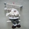 Christmas Hanging Santa On Swing 15"X7" view 1