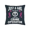 Crane Driver Crane Operator Girlfriend Crane Operator Wife Throw Pillow view 1