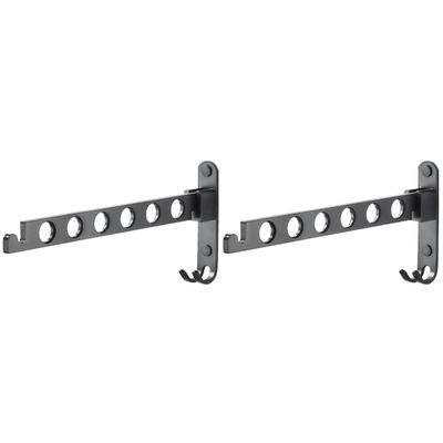 Cabilock 2sets Wall Mounted Drying Rack Clothes Hanger Holder for Laundry Room Use Swing Feature