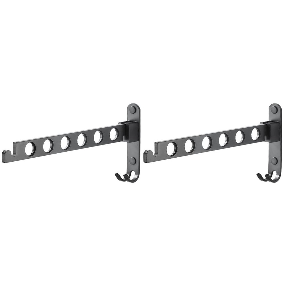 Cabilock 2sets Wall Mounted Drying Rack Clothes Hanger Holder for Laundry Room Use Swing Feature
