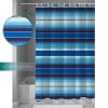 Pinroote Blue Ombre Stripes Shower Curtain, Stall Shower Curtains for Bathroom/Bathtub, Mexican Ethnic Boho Serape Abstract Art Waterproof Fabric Shower Curtain Set with 12 Hooks, 36" x 78" view 4