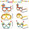 Honoson 32 Pcs Mexican Fiesta Party Decorations Paper Eyeglasses Taco Cactus Pinata Cinco De Mayo Costume Photo Booth Props Supplies for Taco Twosday Birthday Let's Fiesta Favor view 2