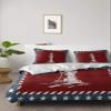4 Piece California King American Stars Ocean Nautical Lighthouse Breathable Comforter Covers Ultra Soft Bed Sheet with Decoretive 2 Pillow Shams Bedding Collection Sets Striped Border Wave Points view 2