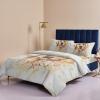 4 Piece California King Golden Retriever Animals Abstract Marble Texture Breathable Comforter Covers Ultra Soft Bed Sheet with Decoretive 2 Pillow Shams Bedding Collection Sets Nature Stone Agate view 3