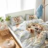 4 Piece California King Golden Retriever Animals Abstract Marble Texture Breathable Comforter Covers Ultra Soft Bed Sheet with Decoretive 2 Pillow Shams Bedding Collection Sets Nature Stone Agate view 4