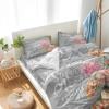 4 Piece California King Mother's Day Carnation Flower Cure Texts on Grey Breathable Comforter Covers Ultra Soft Bed Sheet with Decoretive 2 Pillow Shams Bedding Collection Sets Blossom Floral view 2